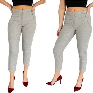 Wilfred gray cashmere wool cropped zipper pocket tapered ankle pants size 0